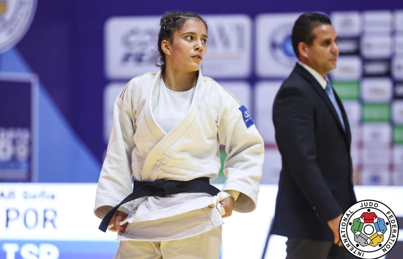 Sofia Gaspar no pódio do Campeonato do Mundo de Cadetes em Guayaquil