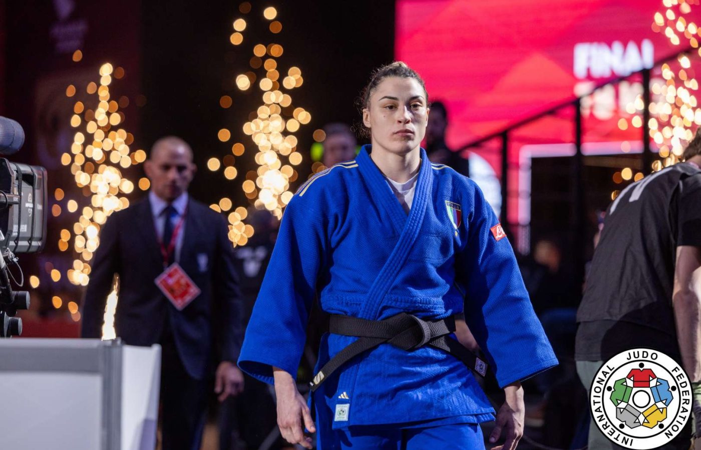 Alice Bellandi, judoca italiana, de judogi azul, campeã do mundo em -78kg