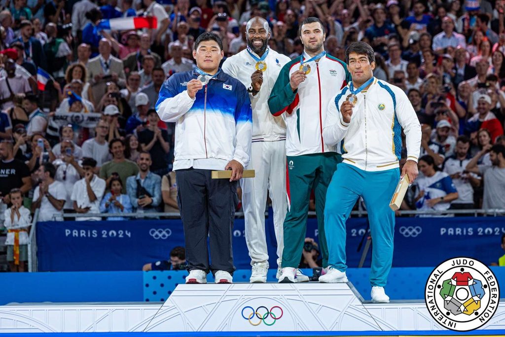 Olympic Games Paris 2024, +100 kg, RAKHIMOV Temur, YUSUPOV Alisher, RINER Teddy, KIM Minjong
(c) Sabau Gabriela